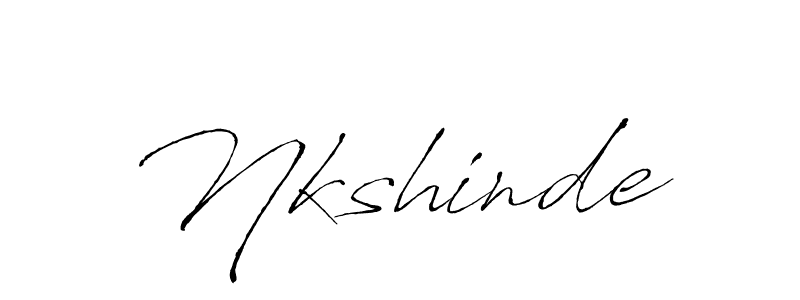 Make a beautiful signature design for name Nkshinde. With this signature (Antro_Vectra) style, you can create a handwritten signature for free. Nkshinde signature style 6 images and pictures png