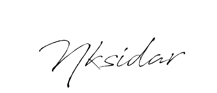 Make a beautiful signature design for name Nksidar. Use this online signature maker to create a handwritten signature for free. Nksidar signature style 6 images and pictures png