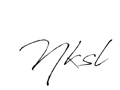 Best and Professional Signature Style for Nksl. Antro_Vectra Best Signature Style Collection. Nksl signature style 6 images and pictures png