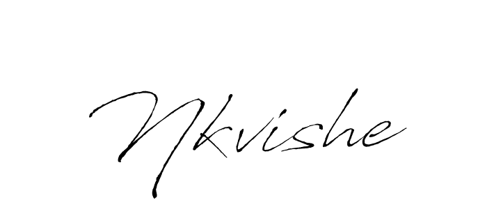 How to make Nkvishe name signature. Use Antro_Vectra style for creating short signs online. This is the latest handwritten sign. Nkvishe signature style 6 images and pictures png