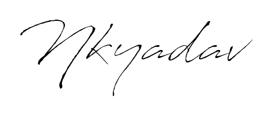 Antro_Vectra is a professional signature style that is perfect for those who want to add a touch of class to their signature. Get Nkyadav name fancy signature for free. Nkyadav signature style 6 images and pictures png