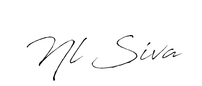 Design your own signature with our free online signature maker. With this signature software, you can create a handwritten (Antro_Vectra) signature for name Nl Siva. Nl Siva signature style 6 images and pictures png