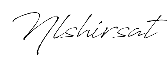 Give your name Nlshirsat an exquisite flair with the Antro_Vectra script font. Ideal for contracts, resumes, and formal letterheads. Nlshirsat signature style 6 images and pictures png