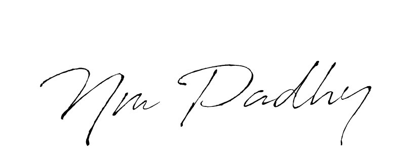 Nm Padhy stylish signature style. Best Handwritten Sign (Antro_Vectra) for my name. Handwritten Signature Collection Ideas for my name Nm Padhy. Nm Padhy signature style 6 images and pictures png