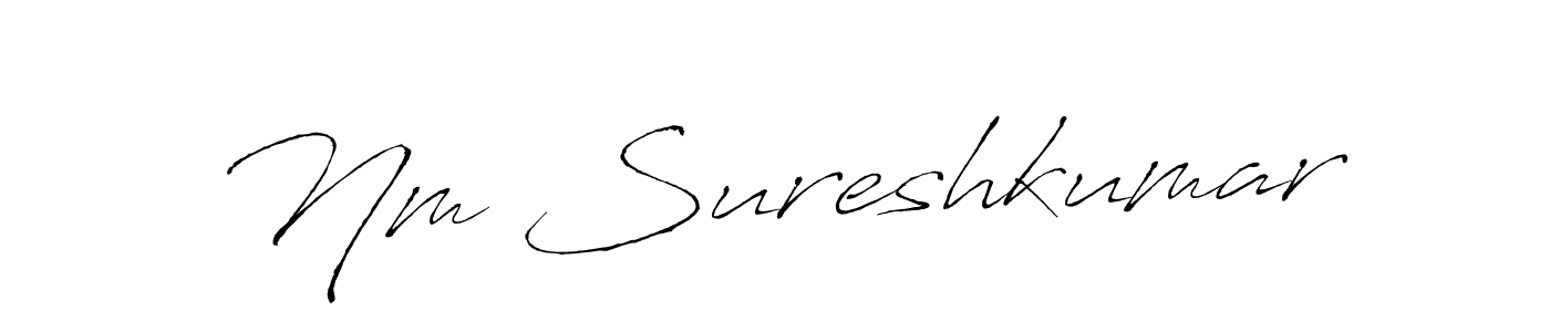 Make a short Nm Sureshkumar signature style. Manage your documents anywhere anytime using Antro_Vectra. Create and add eSignatures, submit forms, share and send files easily. Nm Sureshkumar signature style 6 images and pictures png