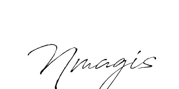 How to make Nmagis name signature. Use Antro_Vectra style for creating short signs online. This is the latest handwritten sign. Nmagis signature style 6 images and pictures png