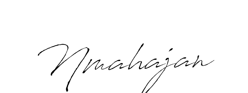 How to make Nmahajan signature? Antro_Vectra is a professional autograph style. Create handwritten signature for Nmahajan name. Nmahajan signature style 6 images and pictures png