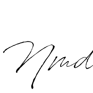 How to make Nmd signature? Antro_Vectra is a professional autograph style. Create handwritten signature for Nmd name. Nmd signature style 6 images and pictures png