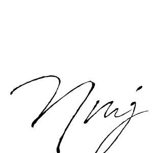 Make a beautiful signature design for name Nmj. With this signature (Antro_Vectra) style, you can create a handwritten signature for free. Nmj signature style 6 images and pictures png