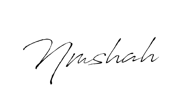 Create a beautiful signature design for name Nmshah. With this signature (Antro_Vectra) fonts, you can make a handwritten signature for free. Nmshah signature style 6 images and pictures png