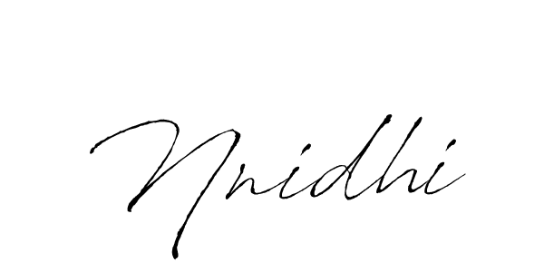 How to make Nnidhi signature? Antro_Vectra is a professional autograph style. Create handwritten signature for Nnidhi name. Nnidhi signature style 6 images and pictures png