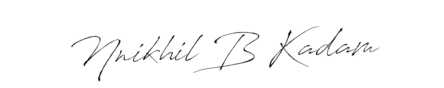 Make a beautiful signature design for name Nnikhil B Kadam. With this signature (Antro_Vectra) style, you can create a handwritten signature for free. Nnikhil B Kadam signature style 6 images and pictures png