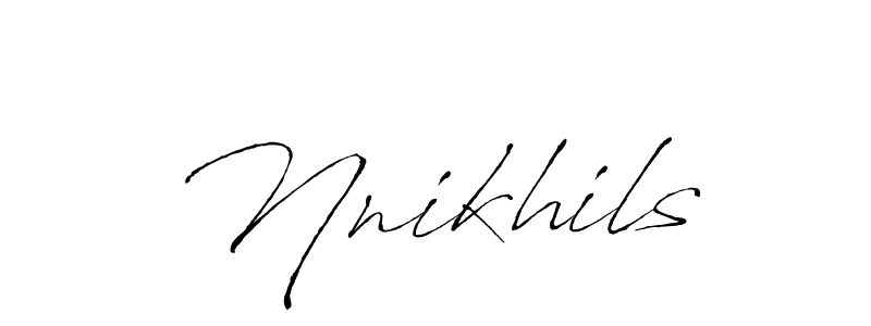 Also we have Nnikhils name is the best signature style. Create professional handwritten signature collection using Antro_Vectra autograph style. Nnikhils signature style 6 images and pictures png