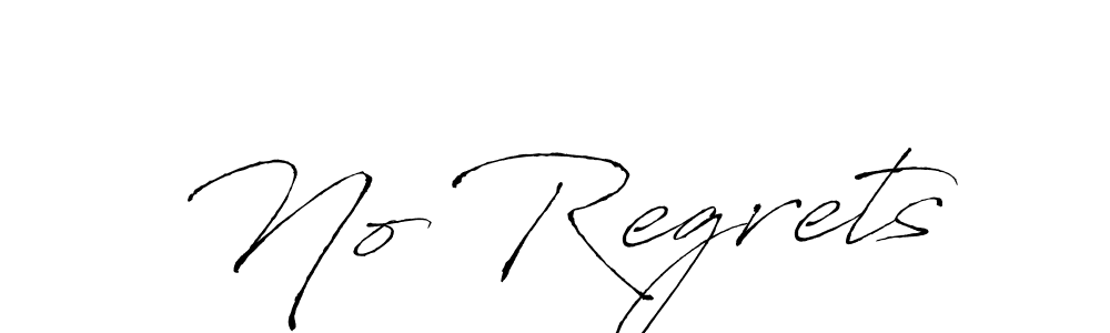 Create a beautiful signature design for name No Regrets. With this signature (Antro_Vectra) fonts, you can make a handwritten signature for free. No Regrets signature style 6 images and pictures png