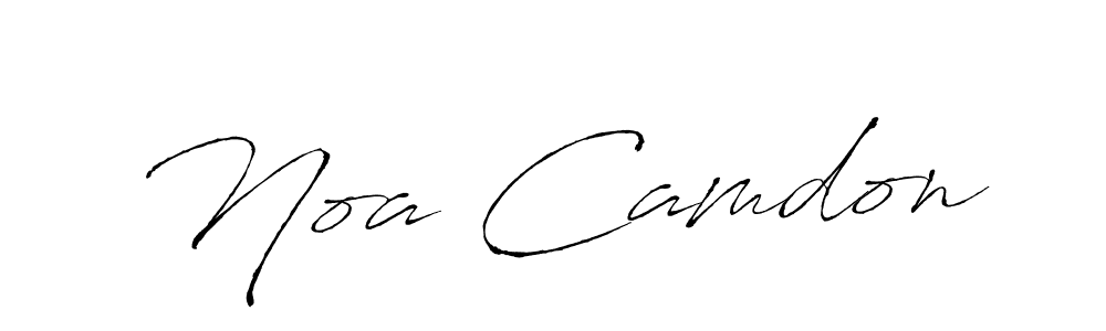 How to make Noa Camdon name signature. Use Antro_Vectra style for creating short signs online. This is the latest handwritten sign. Noa Camdon signature style 6 images and pictures png