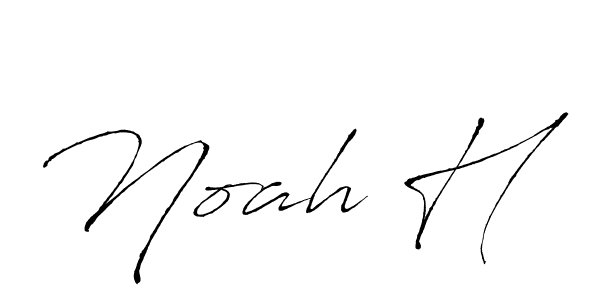 Use a signature maker to create a handwritten signature online. With this signature software, you can design (Antro_Vectra) your own signature for name Noah H. Noah H signature style 6 images and pictures png