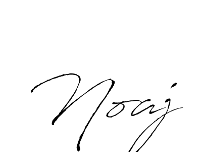 Design your own signature with our free online signature maker. With this signature software, you can create a handwritten (Antro_Vectra) signature for name Noaj. Noaj signature style 6 images and pictures png