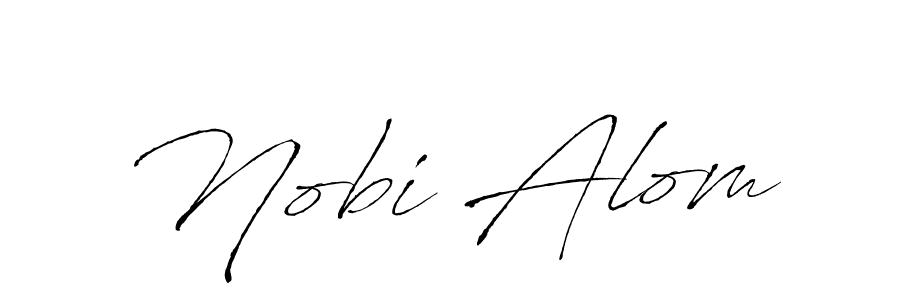 How to make Nobi Alom signature? Antro_Vectra is a professional autograph style. Create handwritten signature for Nobi Alom name. Nobi Alom signature style 6 images and pictures png