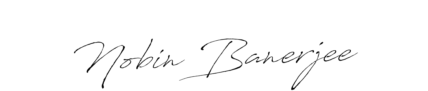 How to make Nobin Banerjee signature? Antro_Vectra is a professional autograph style. Create handwritten signature for Nobin Banerjee name. Nobin Banerjee signature style 6 images and pictures png