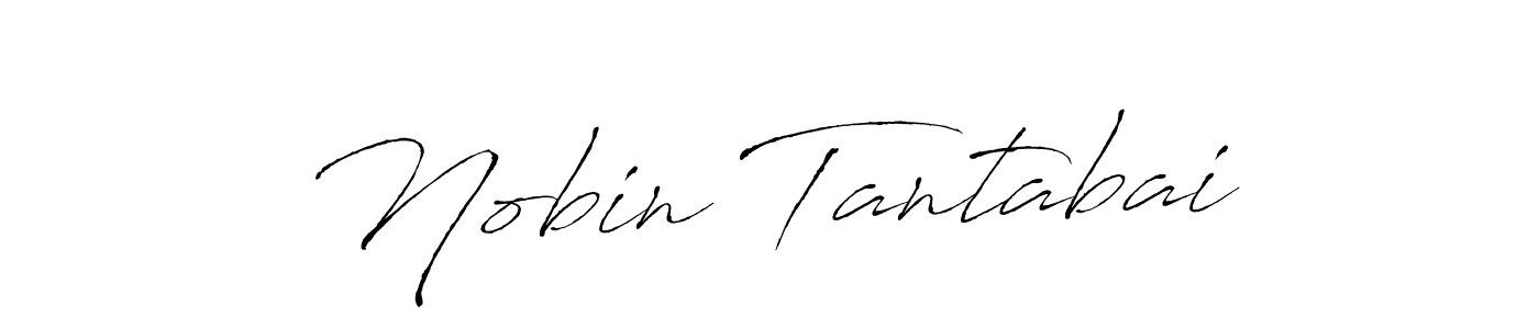 How to make Nobin Tantabai name signature. Use Antro_Vectra style for creating short signs online. This is the latest handwritten sign. Nobin Tantabai signature style 6 images and pictures png