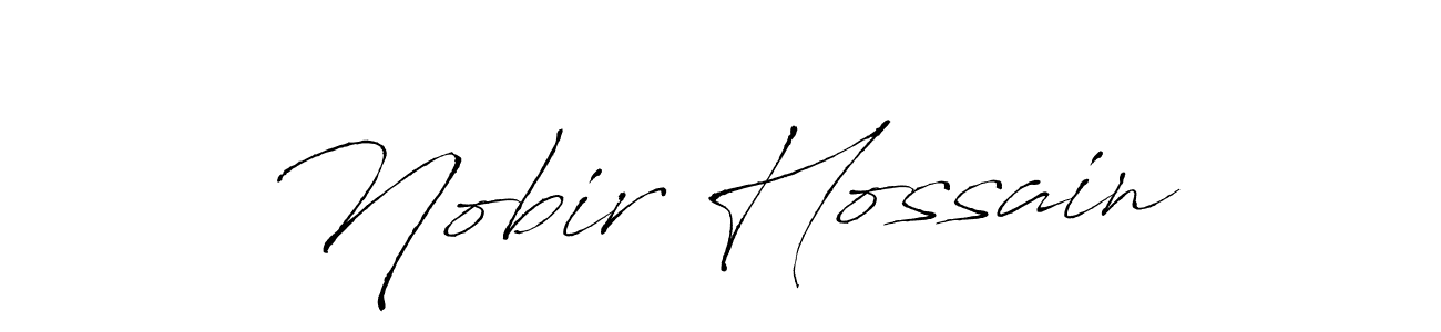 You can use this online signature creator to create a handwritten signature for the name Nobir Hossain. This is the best online autograph maker. Nobir Hossain signature style 6 images and pictures png