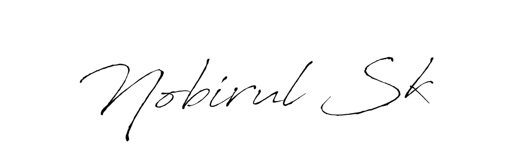 How to make Nobirul Sk name signature. Use Antro_Vectra style for creating short signs online. This is the latest handwritten sign. Nobirul Sk signature style 6 images and pictures png