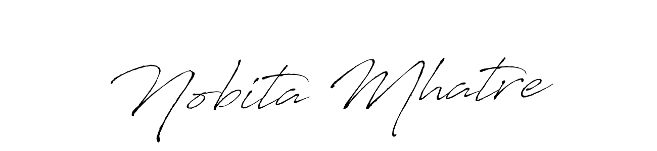 How to make Nobita Mhatre name signature. Use Antro_Vectra style for creating short signs online. This is the latest handwritten sign. Nobita Mhatre signature style 6 images and pictures png