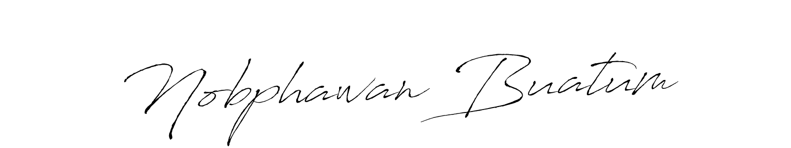 Design your own signature with our free online signature maker. With this signature software, you can create a handwritten (Antro_Vectra) signature for name Nobphawan Buatum. Nobphawan Buatum signature style 6 images and pictures png