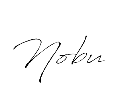 Design your own signature with our free online signature maker. With this signature software, you can create a handwritten (Antro_Vectra) signature for name Nobu. Nobu signature style 6 images and pictures png