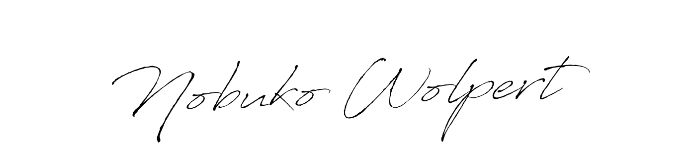 Once you've used our free online signature maker to create your best signature Antro_Vectra style, it's time to enjoy all of the benefits that Nobuko Wolpert name signing documents. Nobuko Wolpert signature style 6 images and pictures png