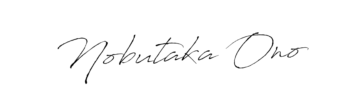 How to make Nobutaka Ono name signature. Use Antro_Vectra style for creating short signs online. This is the latest handwritten sign. Nobutaka Ono signature style 6 images and pictures png
