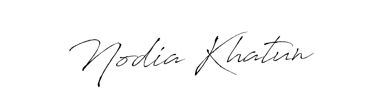 How to make Nodia Khatun name signature. Use Antro_Vectra style for creating short signs online. This is the latest handwritten sign. Nodia Khatun signature style 6 images and pictures png