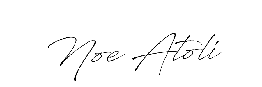 Make a beautiful signature design for name Noe Atoli. With this signature (Antro_Vectra) style, you can create a handwritten signature for free. Noe Atoli signature style 6 images and pictures png
