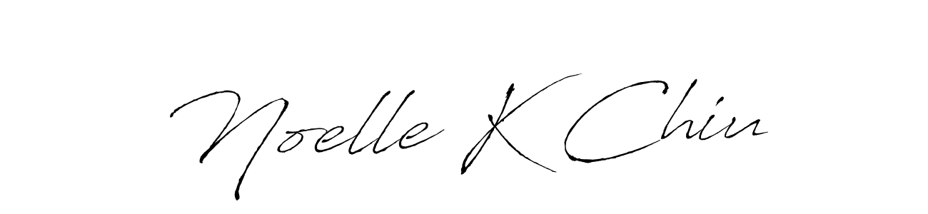 Create a beautiful signature design for name Noelle K Chiu. With this signature (Antro_Vectra) fonts, you can make a handwritten signature for free. Noelle K Chiu signature style 6 images and pictures png