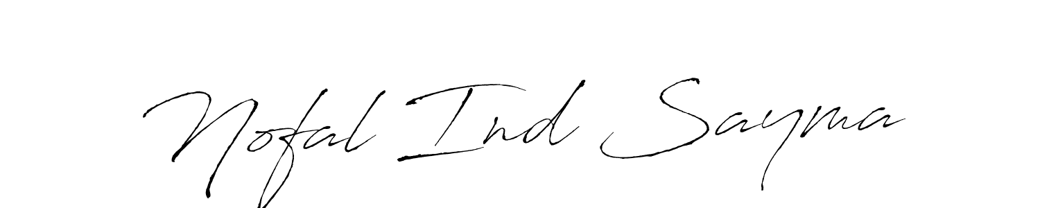 Make a beautiful signature design for name Nofal Ind Sayma. With this signature (Antro_Vectra) style, you can create a handwritten signature for free. Nofal Ind Sayma signature style 6 images and pictures png