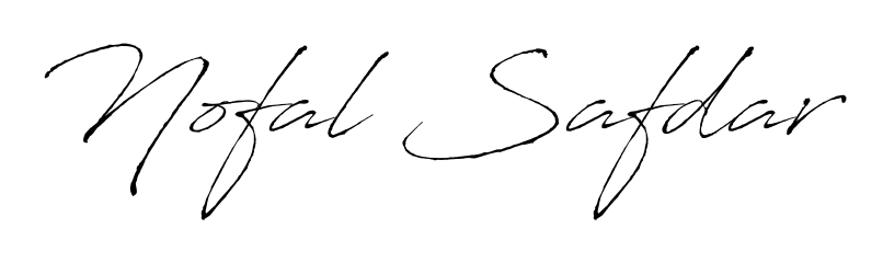Create an unforgettable impression when signing with Nofal Safdar name styled in Antro_Vectra typography. 100% free online generator. Nofal Safdar signature style 6 images and pictures png