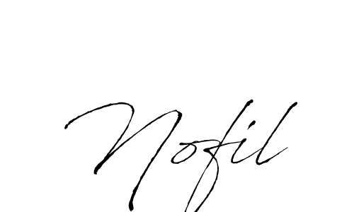 Use a signature maker to create a handwritten signature online. With this signature software, you can design (Antro_Vectra) your own signature for name Nofil. Nofil signature style 6 images and pictures png