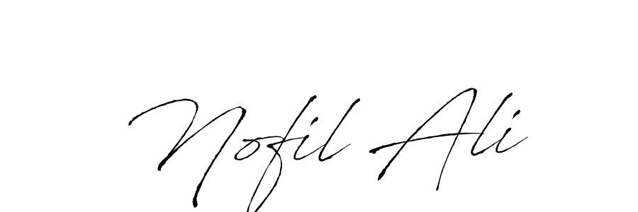 Nofil Ali stylish signature style. Best Handwritten Sign (Antro_Vectra) for my name. Handwritten Signature Collection Ideas for my name Nofil Ali. Nofil Ali signature style 6 images and pictures png