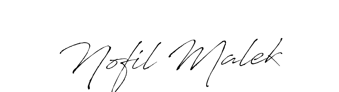 Design your own signature with our free online signature maker. With this signature software, you can create a handwritten (Antro_Vectra) signature for name Nofil Malek. Nofil Malek signature style 6 images and pictures png