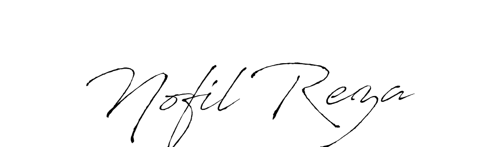 Design your own signature with our free online signature maker. With this signature software, you can create a handwritten (Antro_Vectra) signature for name Nofil Reza. Nofil Reza signature style 6 images and pictures png