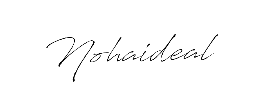 Make a beautiful signature design for name Nohaideal. With this signature (Antro_Vectra) style, you can create a handwritten signature for free. Nohaideal signature style 6 images and pictures png