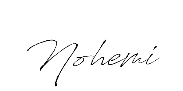 Make a beautiful signature design for name Nohemi. With this signature (Antro_Vectra) style, you can create a handwritten signature for free. Nohemi signature style 6 images and pictures png