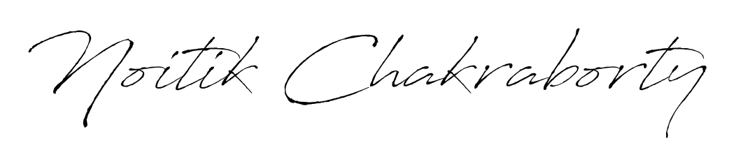 Create an unforgettable impression when signing with Noitik Chakraborty name styled in Antro_Vectra typography. 100% free online generator. Noitik Chakraborty signature style 6 images and pictures png