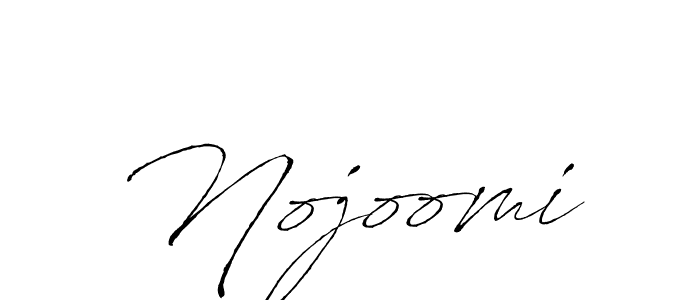 Design your own signature with our free online signature maker. With this signature software, you can create a handwritten (Antro_Vectra) signature for name Nojoomi. Nojoomi signature style 6 images and pictures png