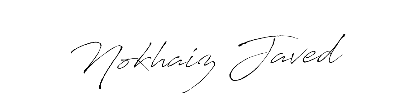 How to make Nokhaiz Javed signature? Antro_Vectra is a professional autograph style. Create handwritten signature for Nokhaiz Javed name. Nokhaiz Javed signature style 6 images and pictures png