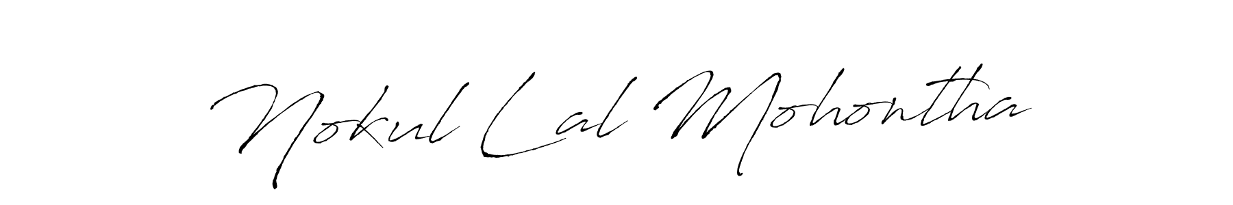 Make a short Nokul Lal Mohontha signature style. Manage your documents anywhere anytime using Antro_Vectra. Create and add eSignatures, submit forms, share and send files easily. Nokul Lal Mohontha signature style 6 images and pictures png