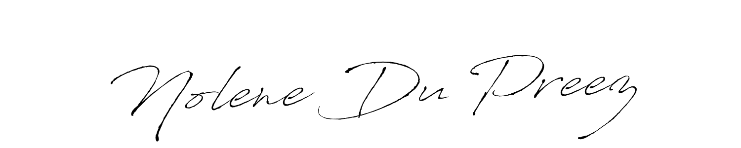 How to make Nolene Du Preez name signature. Use Antro_Vectra style for creating short signs online. This is the latest handwritten sign. Nolene Du Preez signature style 6 images and pictures png