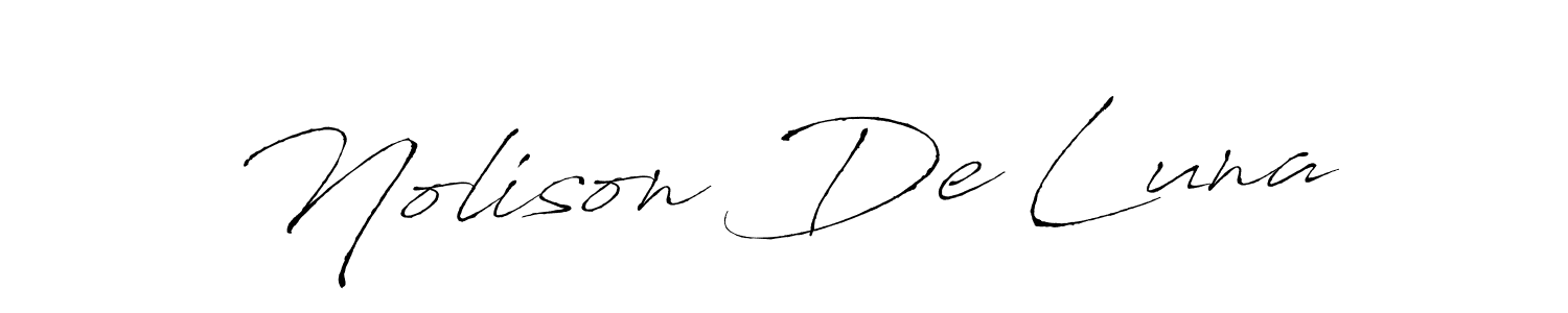 How to make Nolison De Luna name signature. Use Antro_Vectra style for creating short signs online. This is the latest handwritten sign. Nolison De Luna signature style 6 images and pictures png