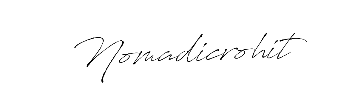 How to Draw Nomadicrohit signature style? Antro_Vectra is a latest design signature styles for name Nomadicrohit. Nomadicrohit signature style 6 images and pictures png