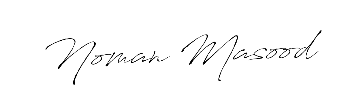 Design your own signature with our free online signature maker. With this signature software, you can create a handwritten (Antro_Vectra) signature for name Noman Masood. Noman Masood signature style 6 images and pictures png